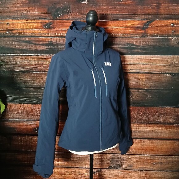 Helly Hansen XS Alphelia Lifaloft Ski Jacket Navy 65676 Waterproof Insulated - Picture 8 of 16